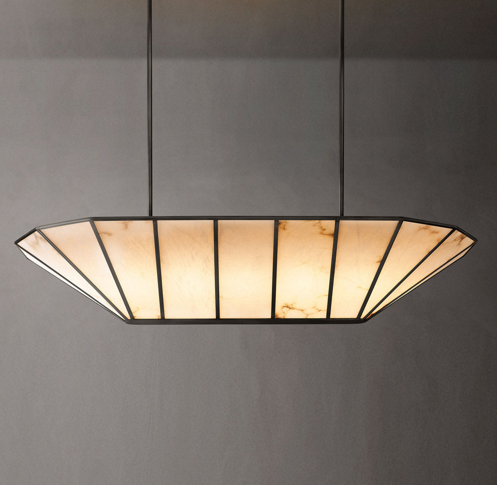 Alabaster Pavilion Linear Chandelier