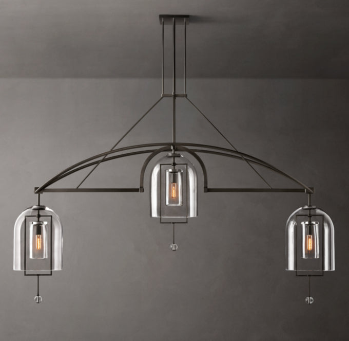 Equinox Artisan Glass Linear Chandelier