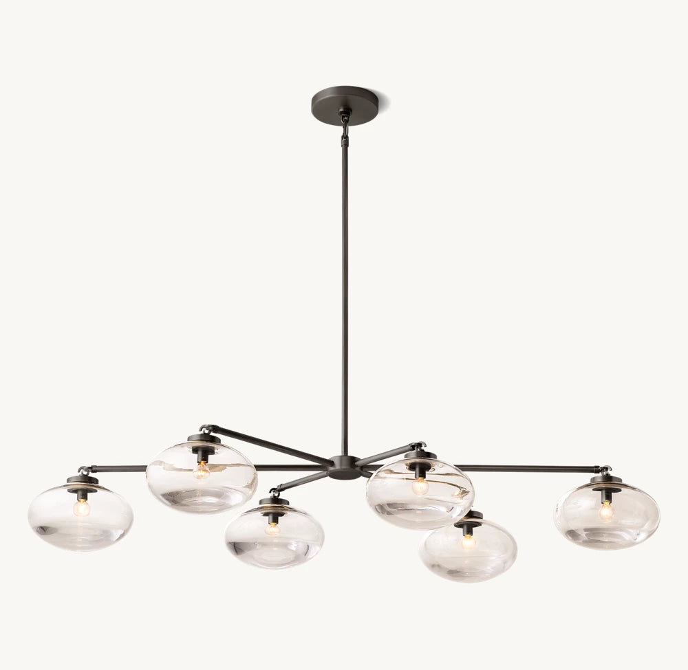 Floating Clear Globe Island Chandelier