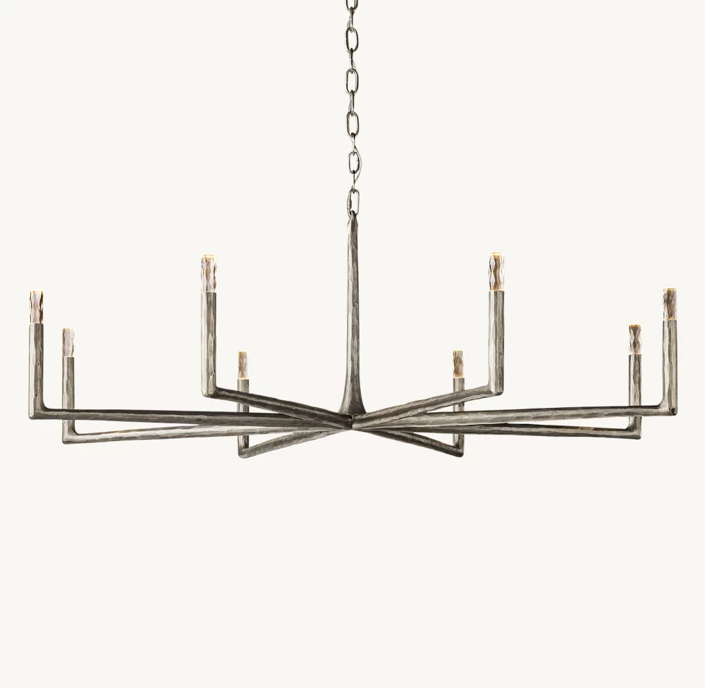 Hammered Glass Ring Chandelier