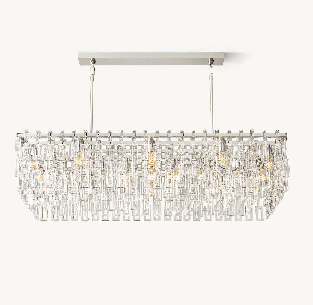 Linked Crystal Chain Chandelier