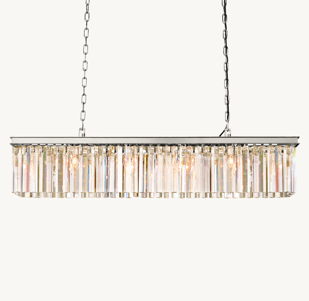 Optical Crystal Prism Island Chandelier