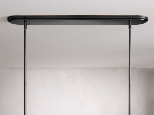 Tapered Linen Torch Island Chandelier