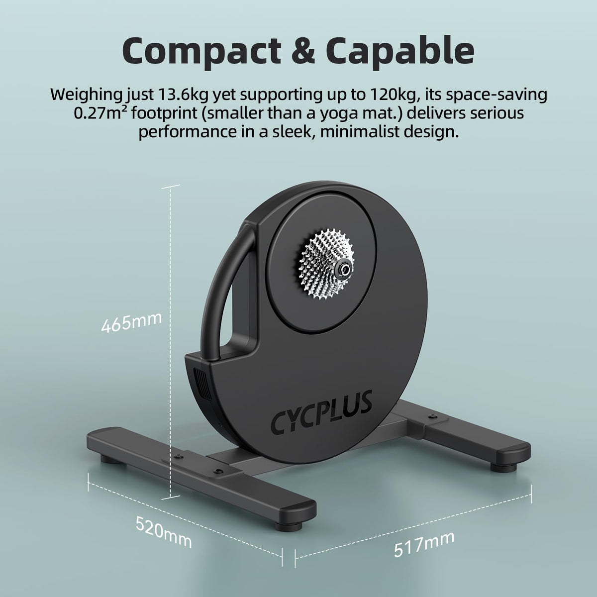 CYCPLUS R200 Smart Indoor Bike Trainer, 2200W, 19% Gradient, Virtual Shifting, Uphill/Downhill Simulation, Super Quiet