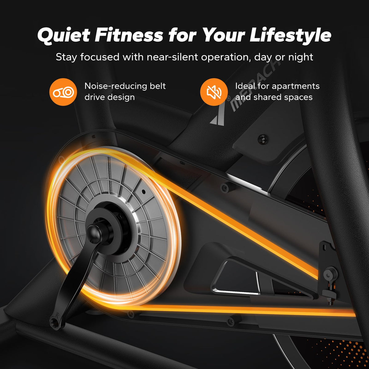 MERACH Magnetic Exercise Bike, Heavy-Duty Stationary Indoor Bike with Auto Resistance, 350 lb Capacity, Low-Noise Home Gym Bike with App