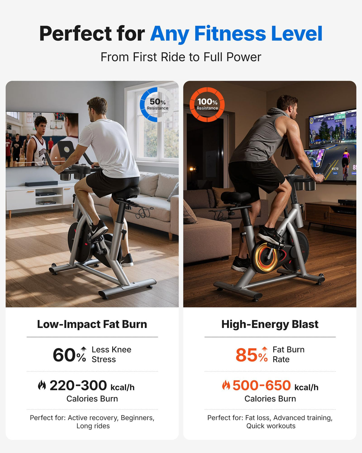 MERACH Exercise Bike, Magnetic Indoor Cycling Bike, 270 lb Capacity, Low Noise, App Compatible, Dumbbell Rack, Fitness Courses