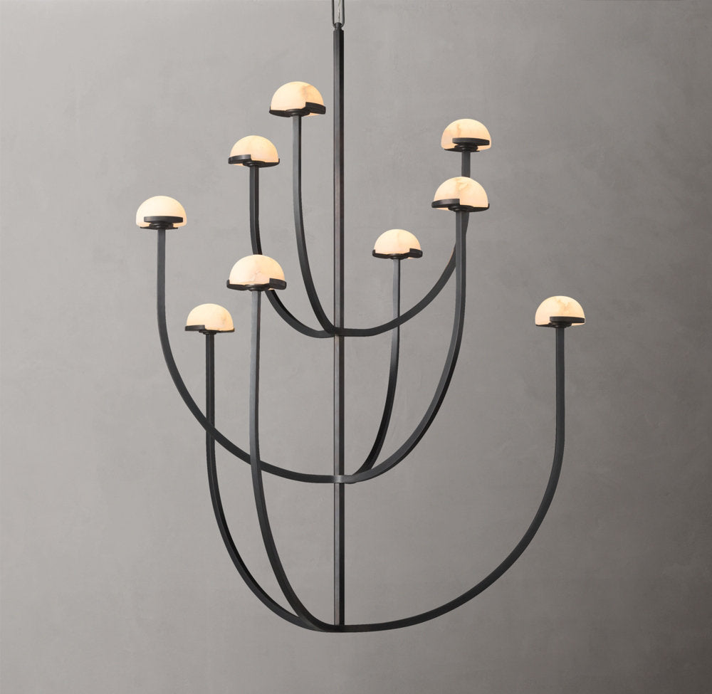 Alabaster Cascade LED Chandelier