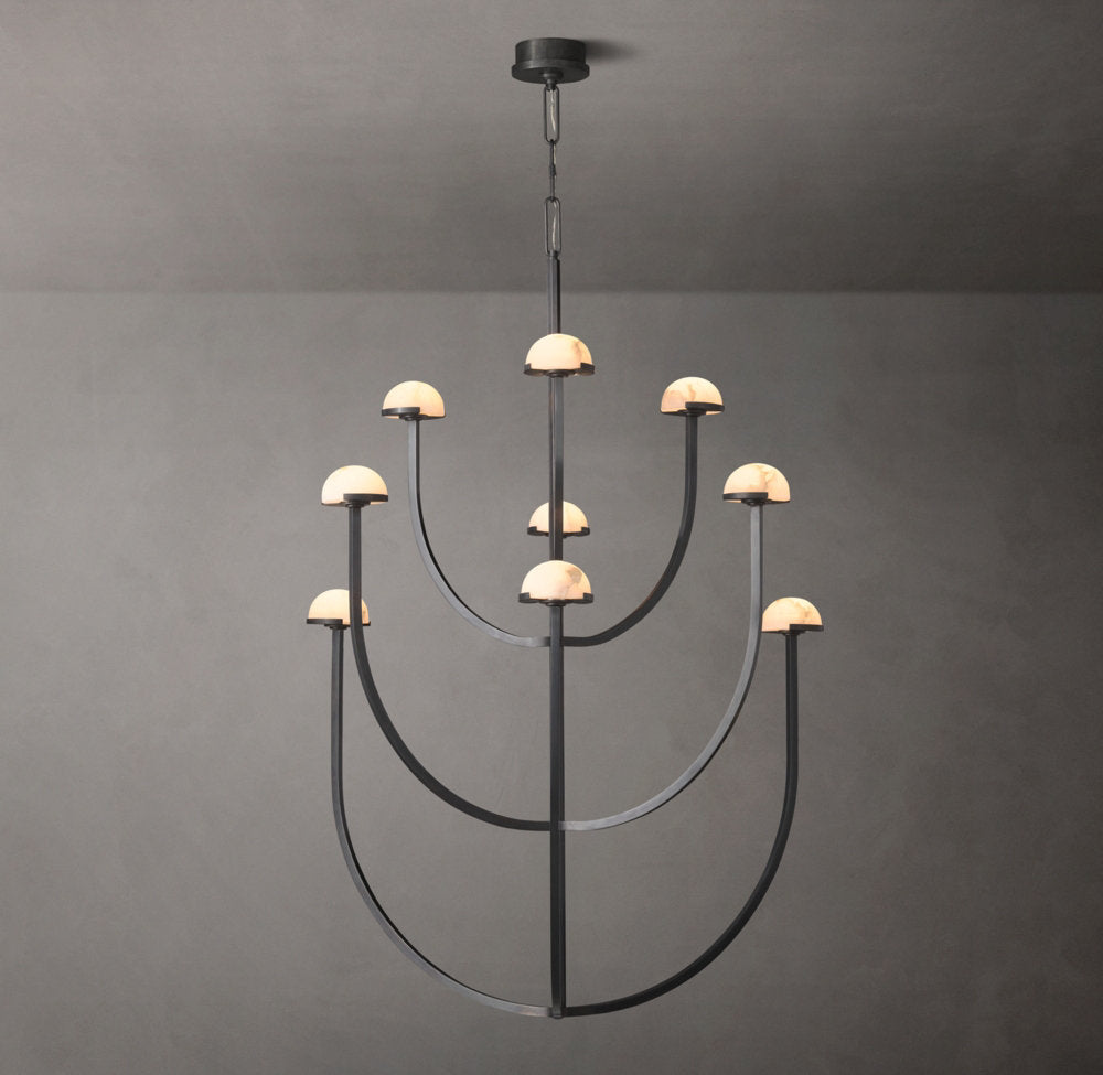 Alabaster Cascade LED Chandelier