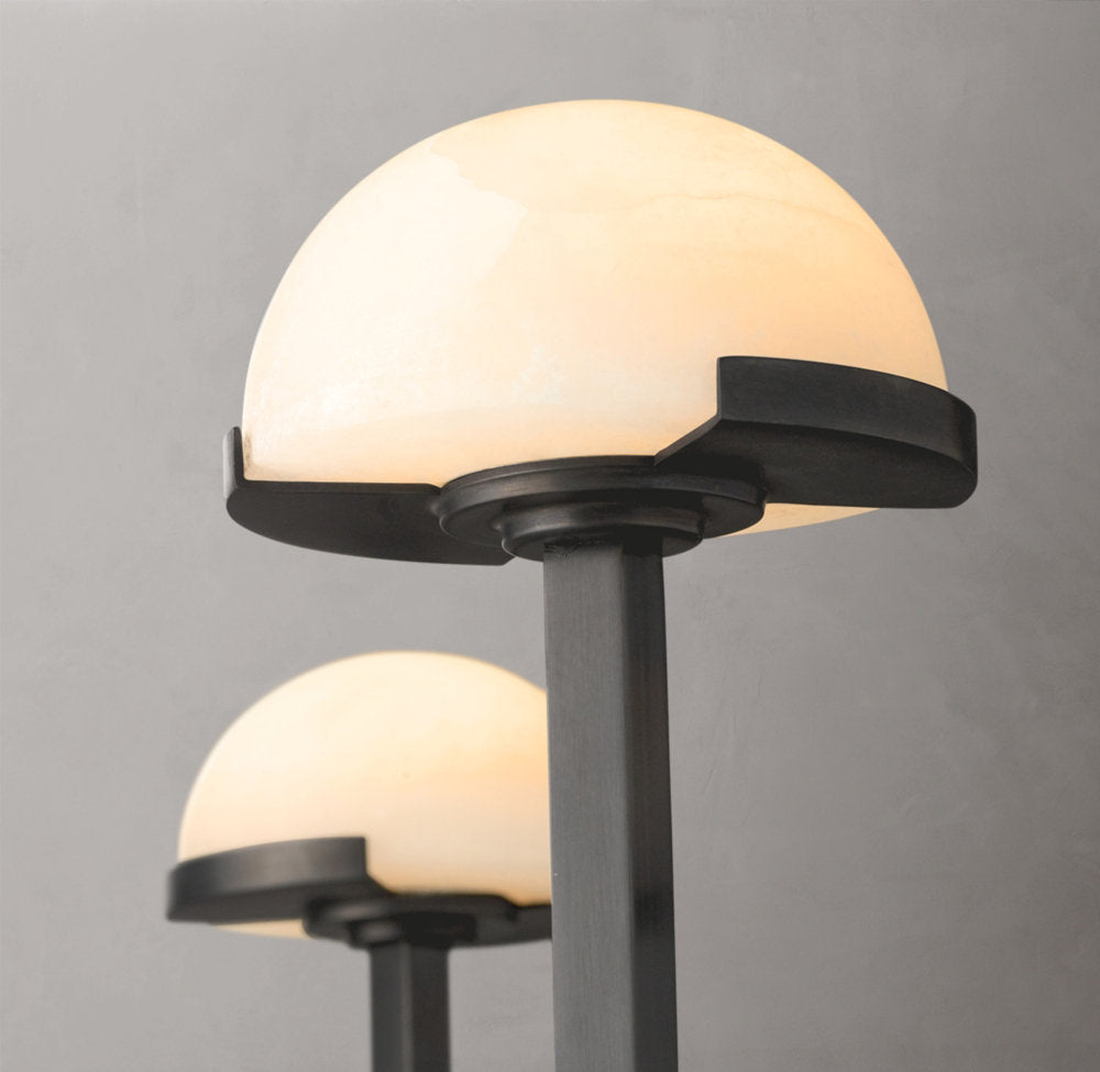 Alabaster Hemisphere Cascade Chandelier