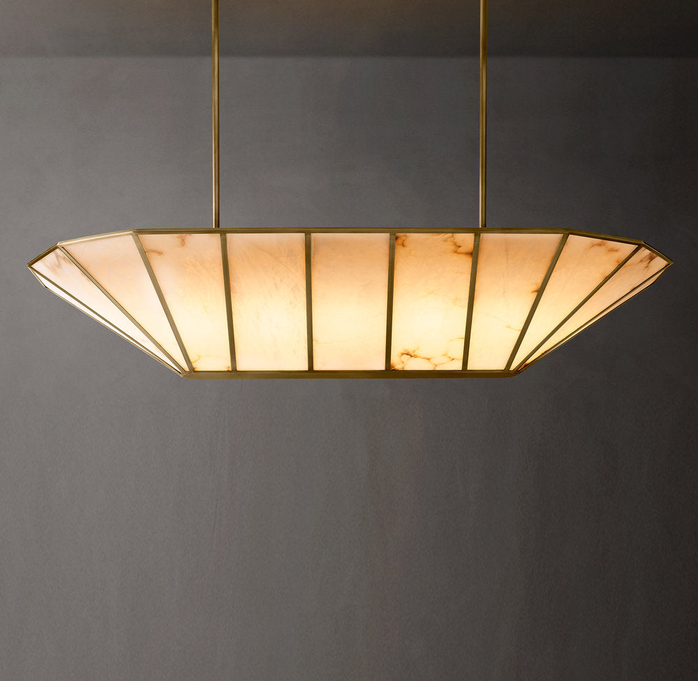 Alabaster Pavilion Linear Chandelier