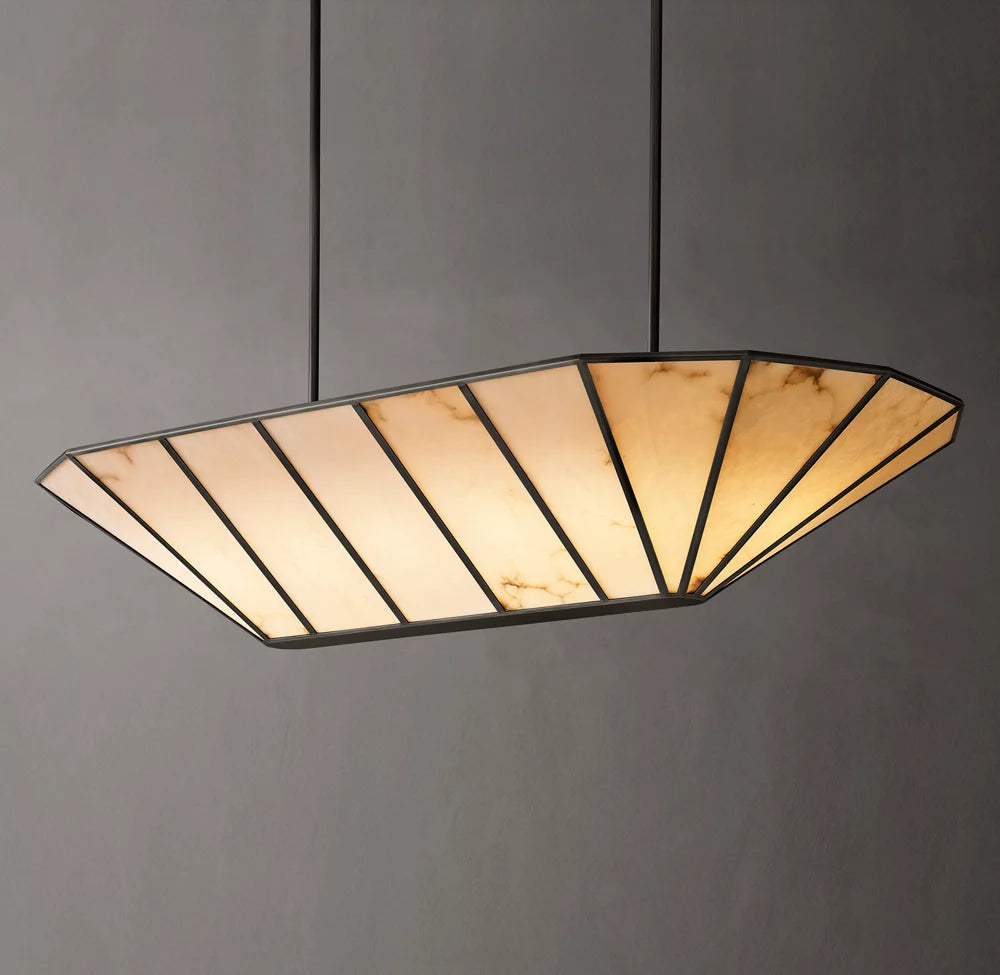 Alabaster Pavilion Linear Chandelier