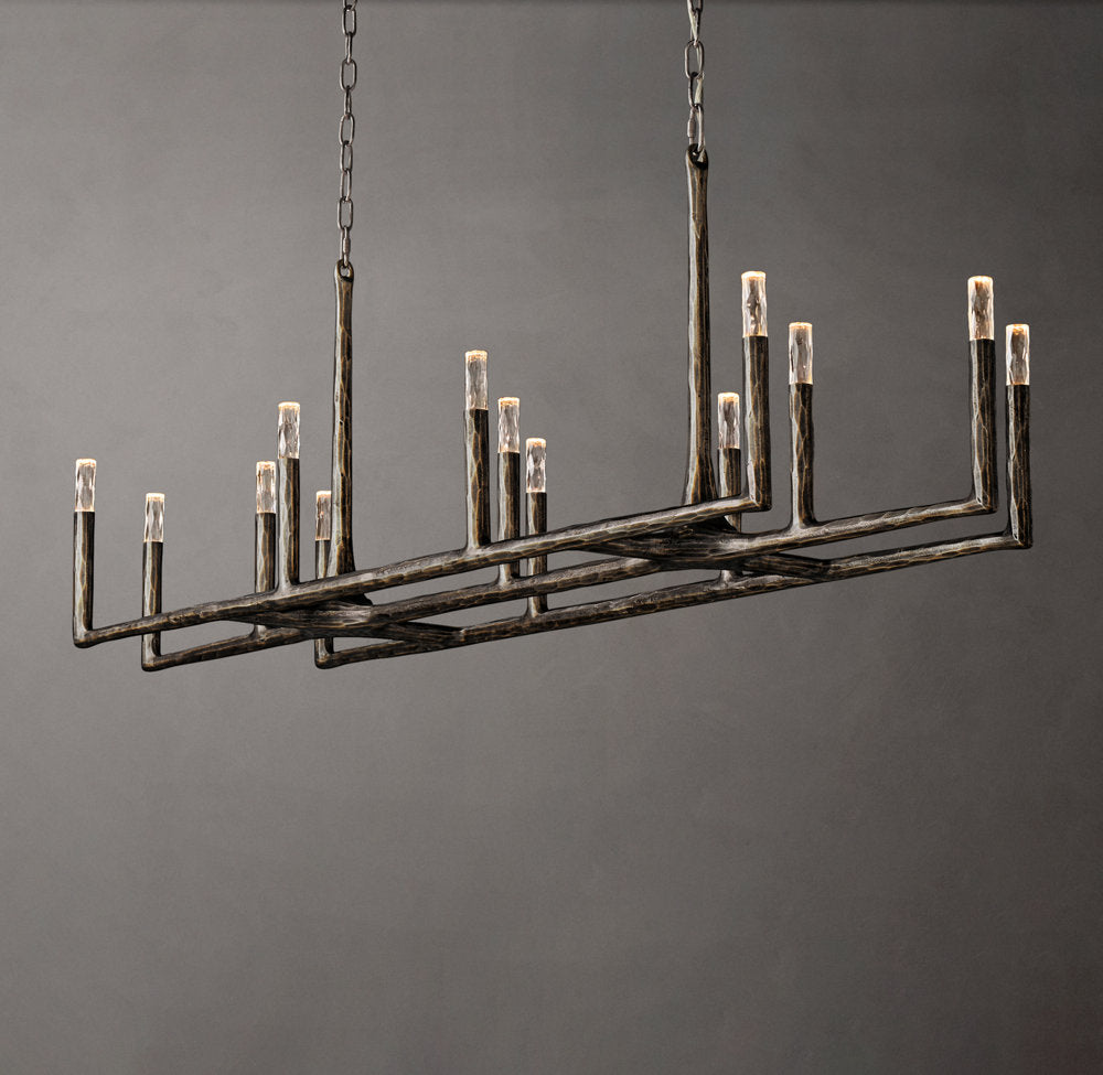 Alder Forge Linear Glass Chandelier