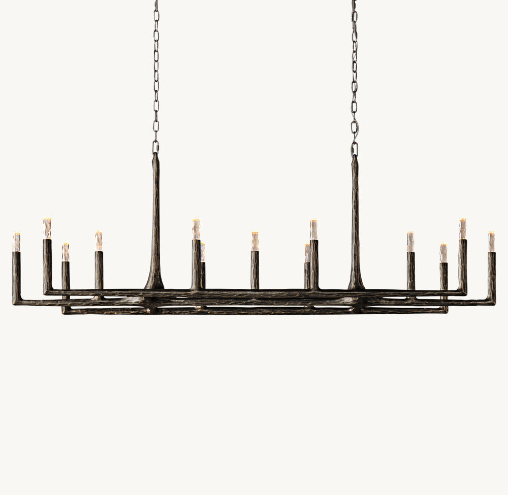 Alder Forge Linear Glass Chandelier