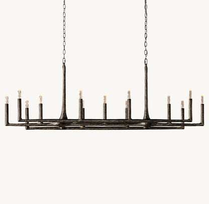 Alder Forge Linear Glass Chandelier