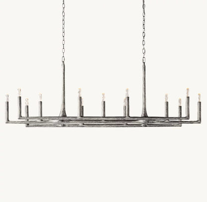 Alder Forge Linear Glass Chandelier