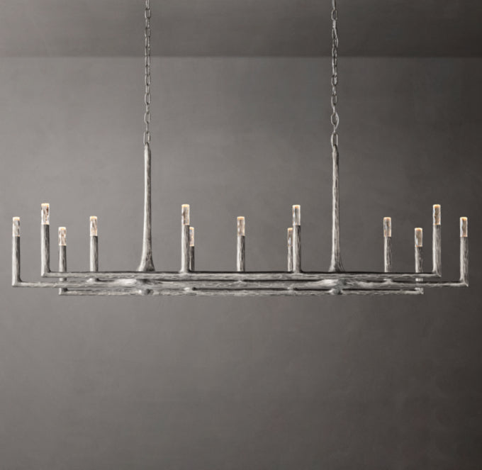 Alder Forge Linear Glass Chandelier