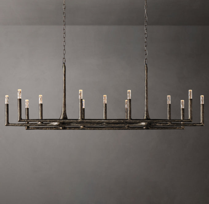Alder Forge Linear Glass Chandelier