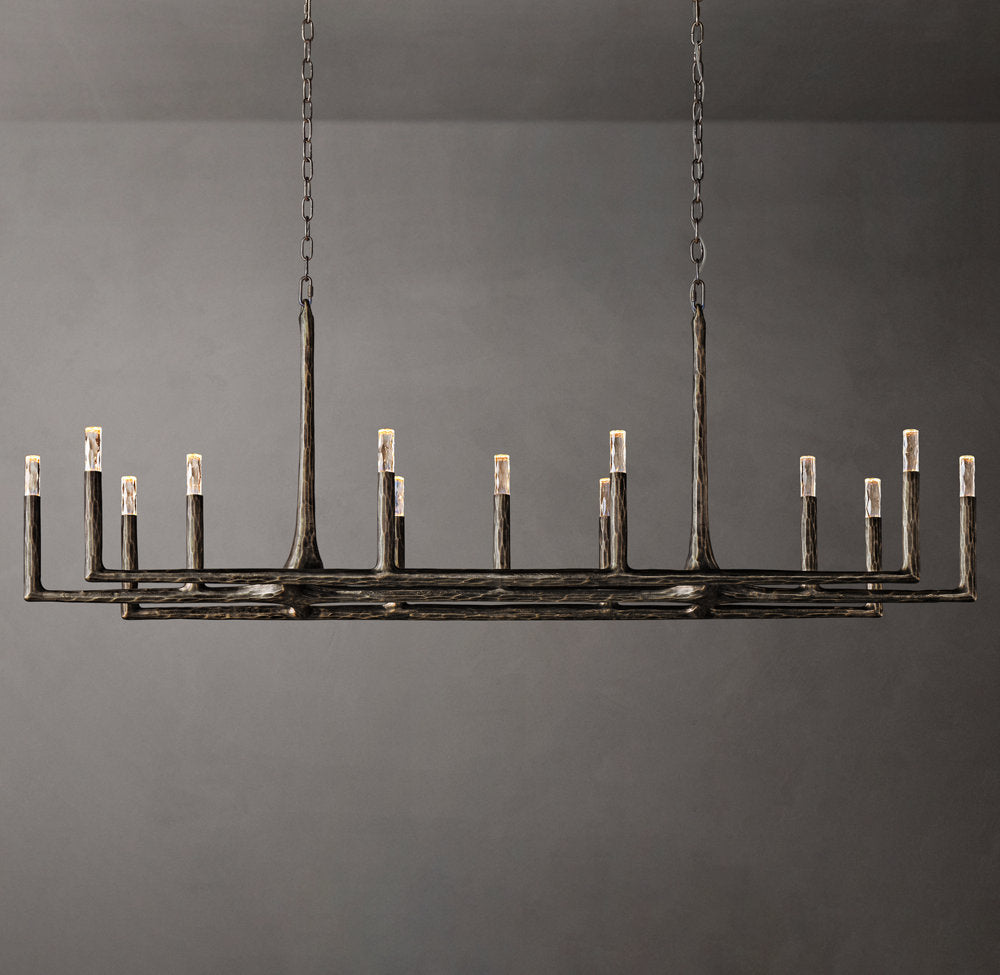 Alder Forge Linear Glass Chandelier