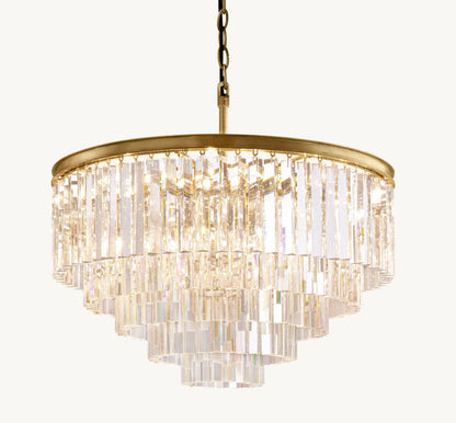 Art Deco Crystal Ring Crown Chandelier