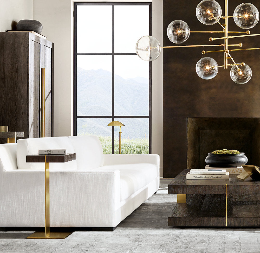 Articulated Clear Globe Mobile Chandelier
