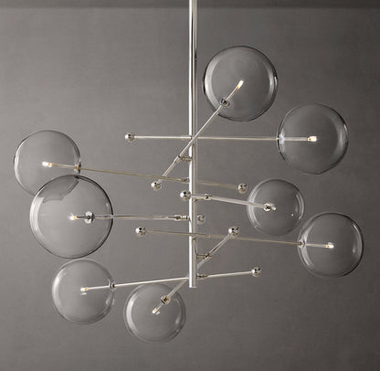 Articulated Clear Globe Mobile Chandelier