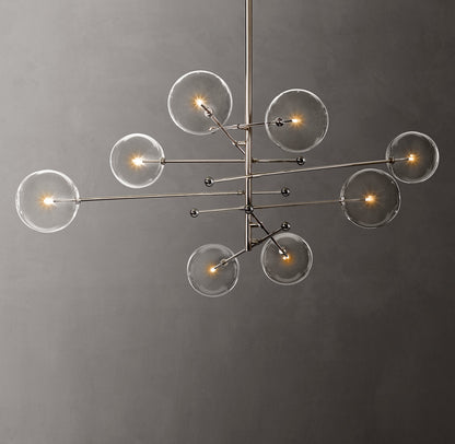 Articulated Clear Globe Mobile Chandelier