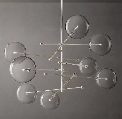 Articulated Clear Globe Mobile Chandelier