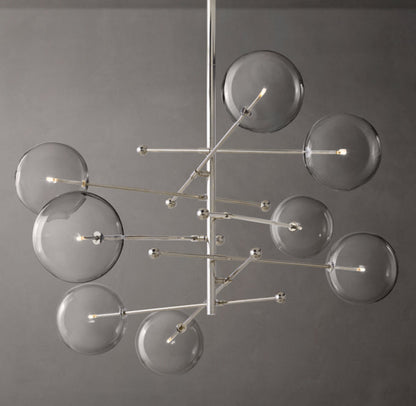 Articulated Clear Globe Mobile Chandelier