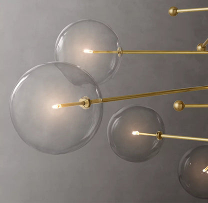 Articulated Clear Globe Mobile Chandelier