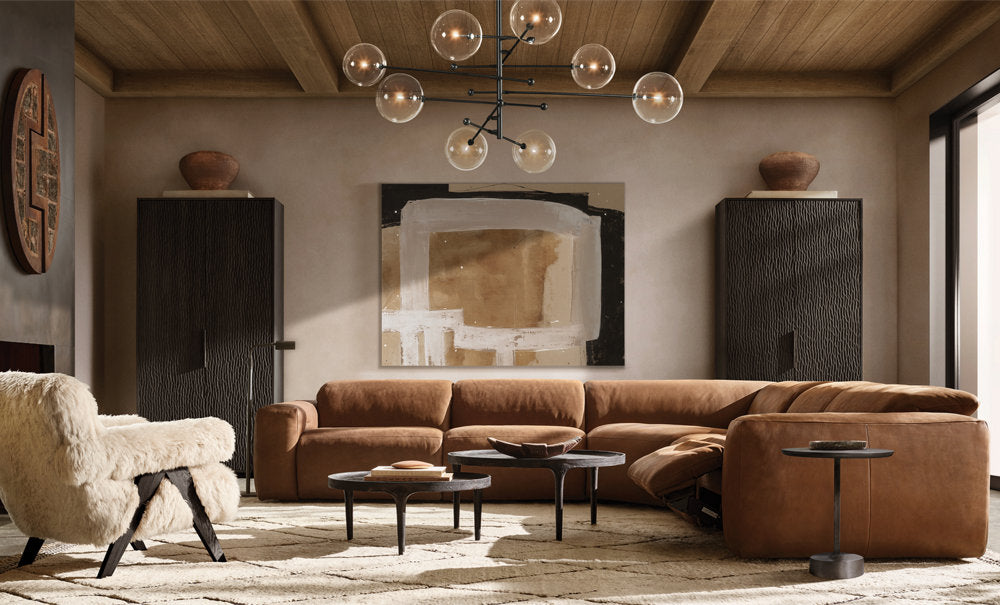 Articulated Clear Globe Mobile Chandelier