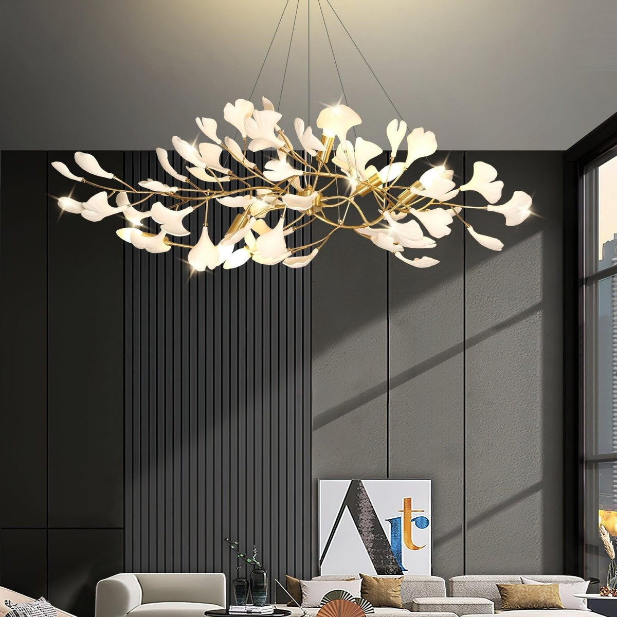 Aurora Ginkgo Leaf Chandelier