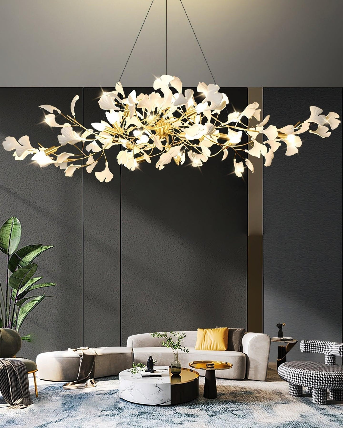 Aurora Ginkgo Leaf Chandelier