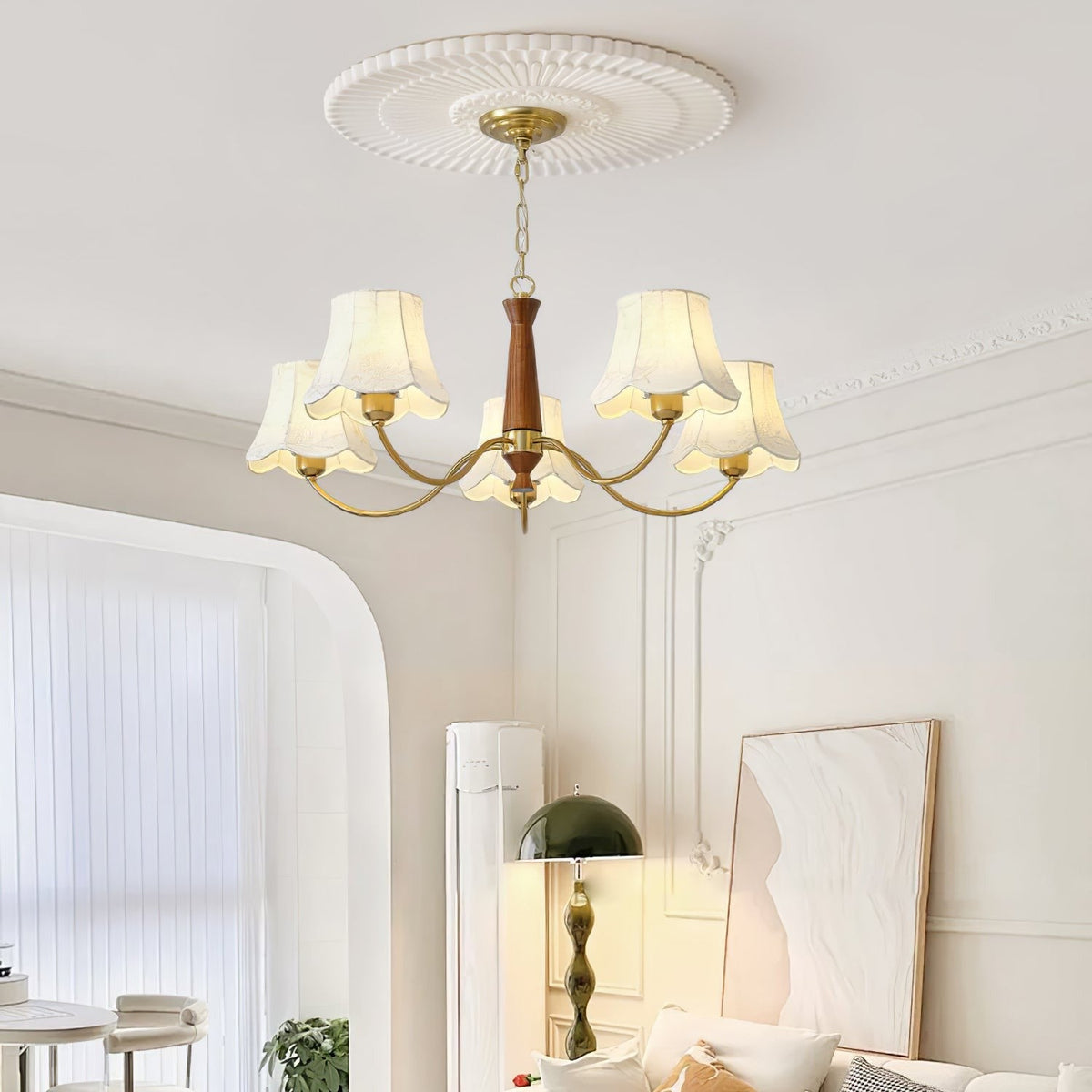 Aveline Fabric Shade Chandelier