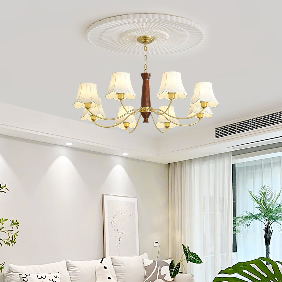 Aveline Fabric Shade Chandelier