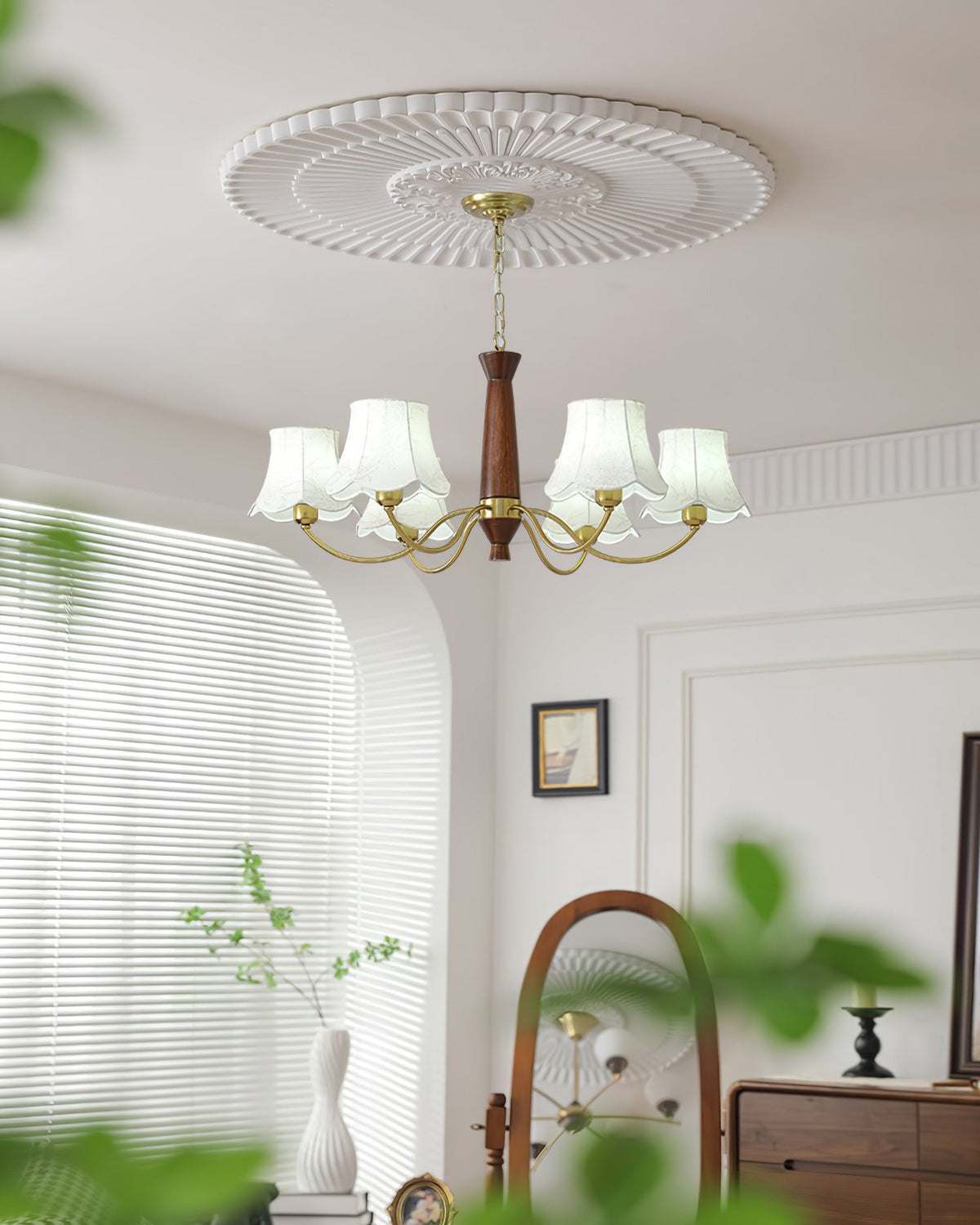Aveline Fabric Shade Chandelier
