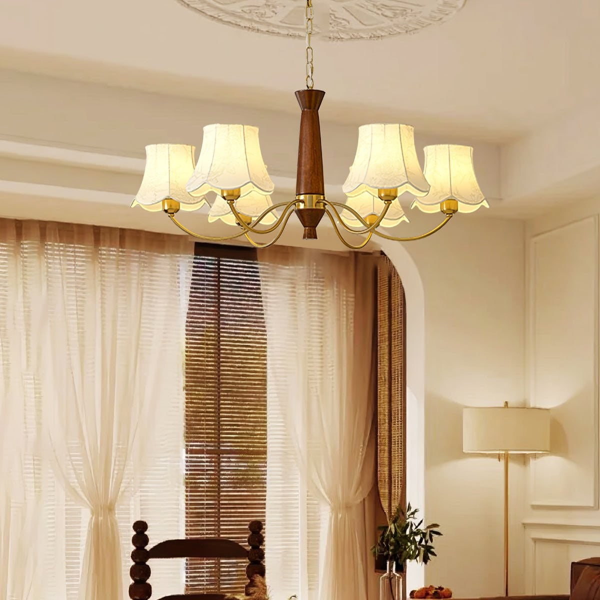 Aveline Fabric Shade Chandelier