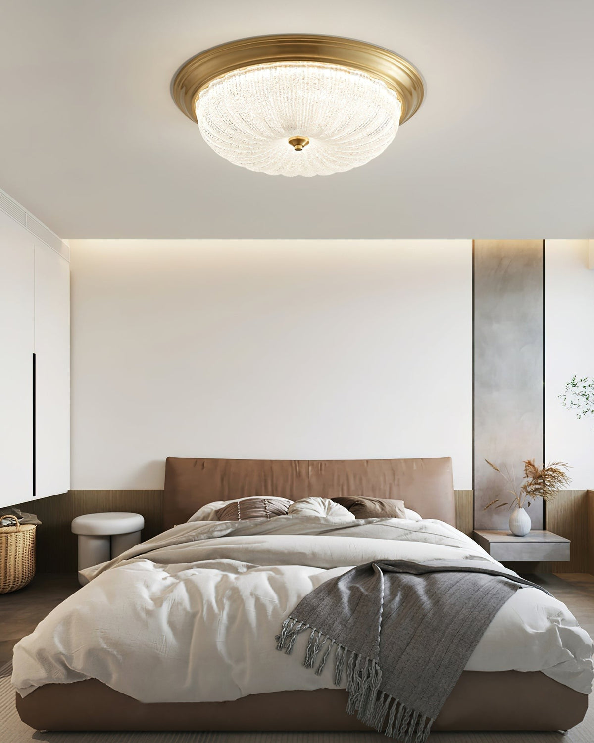 Bravelle Textured Glass Ceiling Light