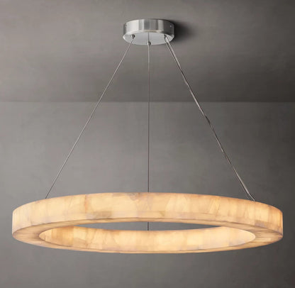 Calcite Aurora LED Ring Chandelier