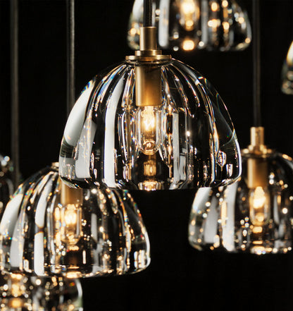 Carved Crystal Hemisphere Wall Light