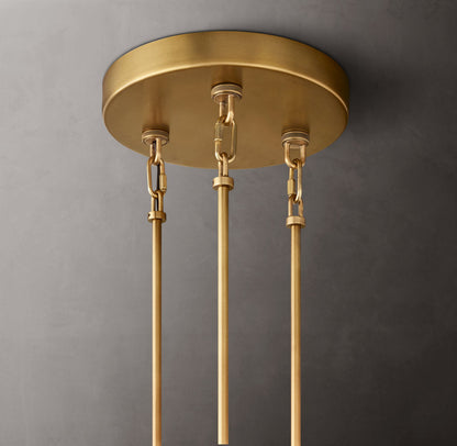 Cascading Smoke Glass Drum Chandelier