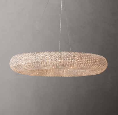 Celestia Faceted Crystal Halo Chandelier