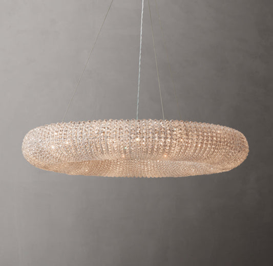 Celestia Faceted Crystal Halo Chandelier