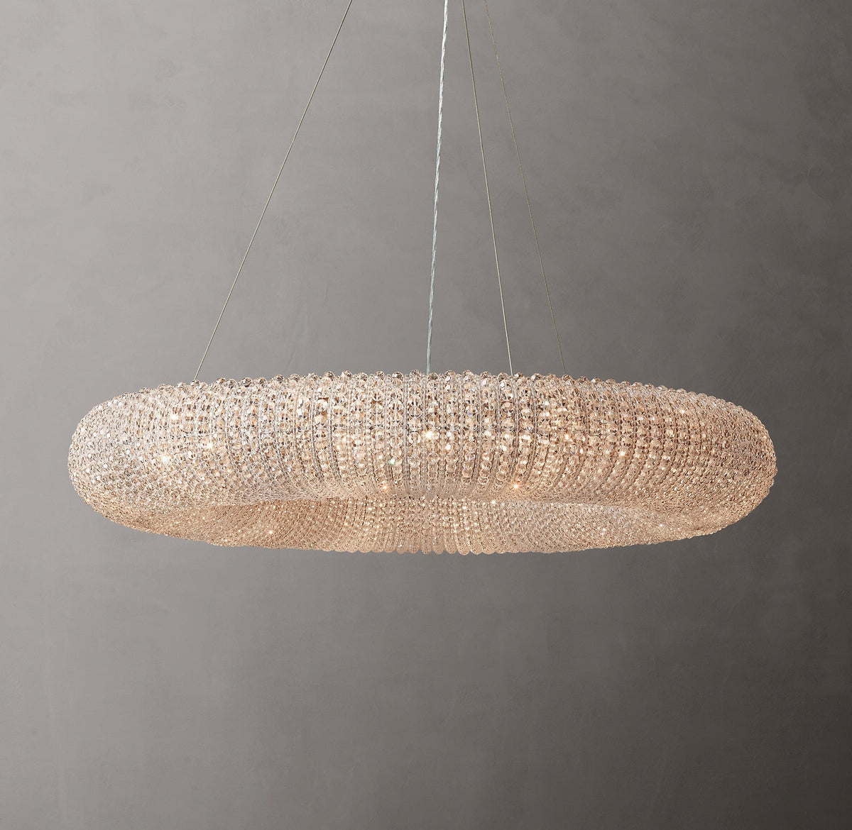 Celestia Faceted Crystal Halo Chandelier