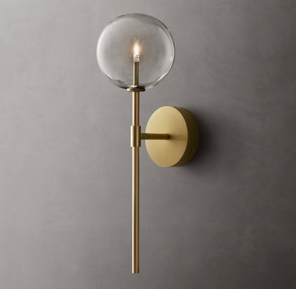 Clear Borosilicate Globe Wall Light