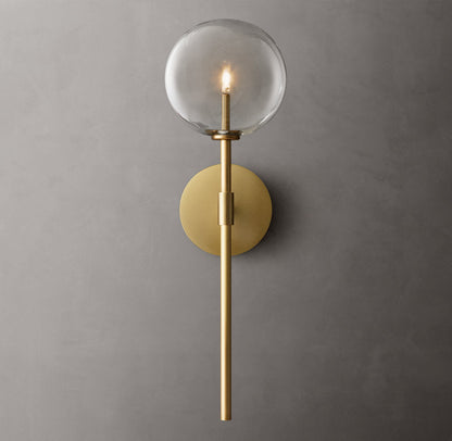 Clear Borosilicate Globe Wall Light