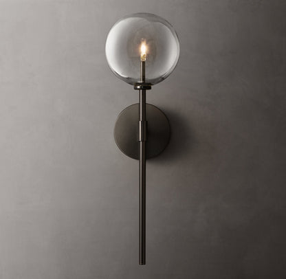 Clear Borosilicate Globe Wall Light