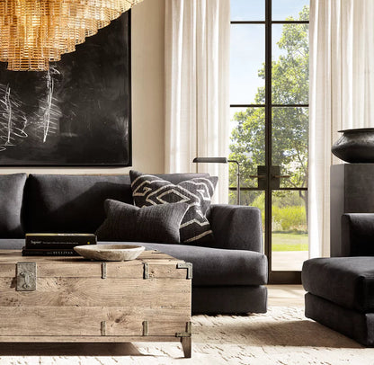 Clear Cast Glass Cascade Chandelier