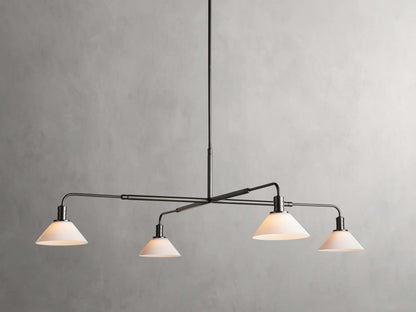 Clear Cone Industrial Ring Chandelier