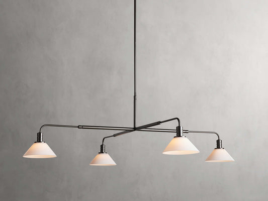 Clear Cone Industrial Ring Chandelier