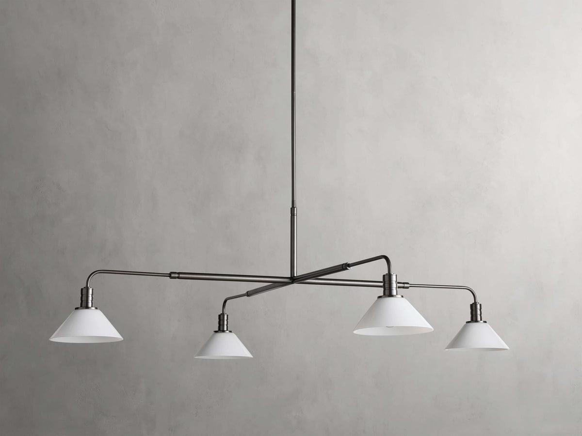 Clear Cone Industrial Ring Chandelier